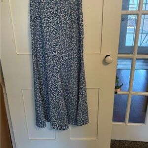 Floral Blue wide leg pants